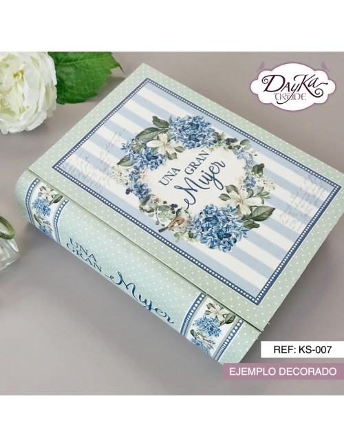 kit scrapbooking - caja libro "una gran mujer"