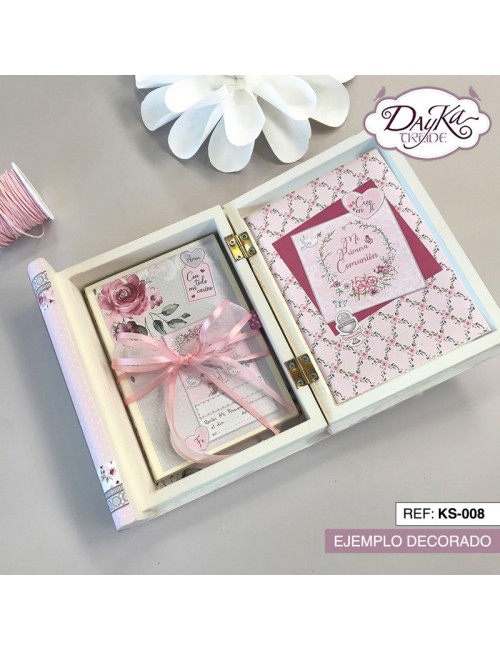 Kit scrapbooking - caja libro Comunión niña