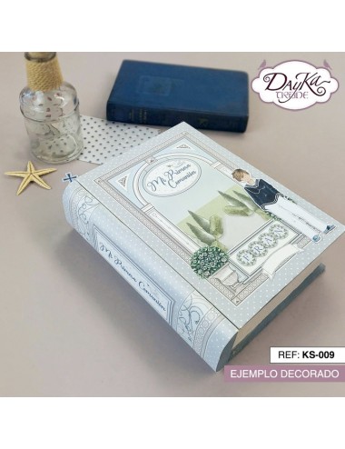 Kit scrapbooking - caja libro Comunión niño