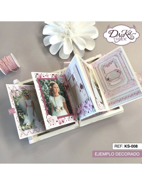 Kit scrapbooking - caja libro Comunión niña