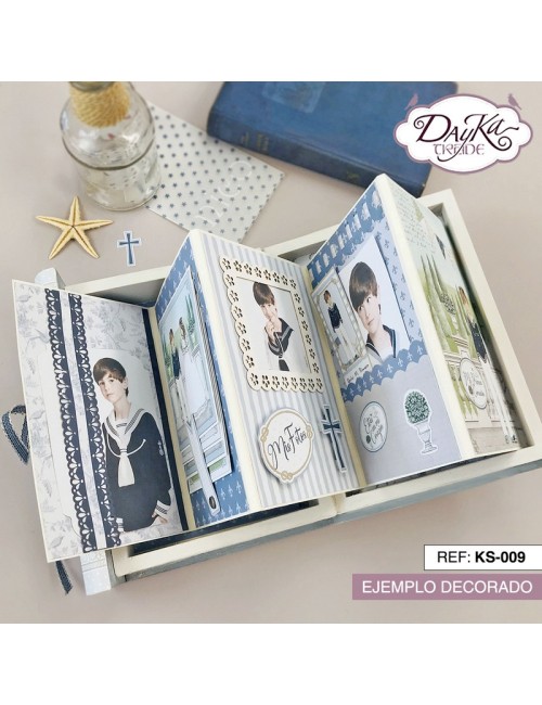 Kit scrapbooking - caja libro Comunión niño