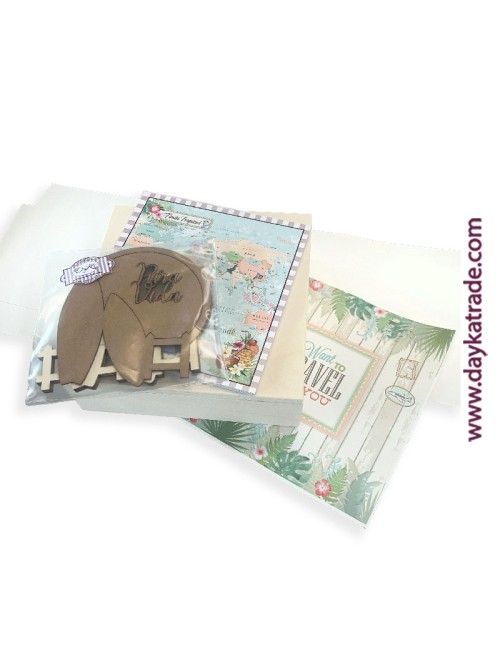 kit scrapbooking - desplegable maletín de viaje
