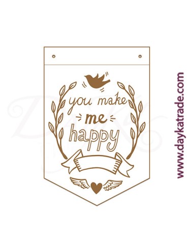 Banderín " you make me happy"