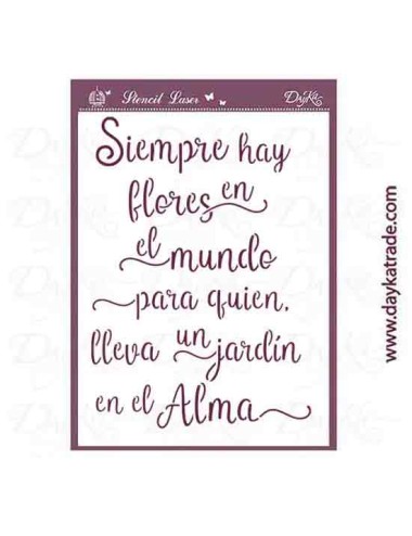 Stencil A4 con frase dayka