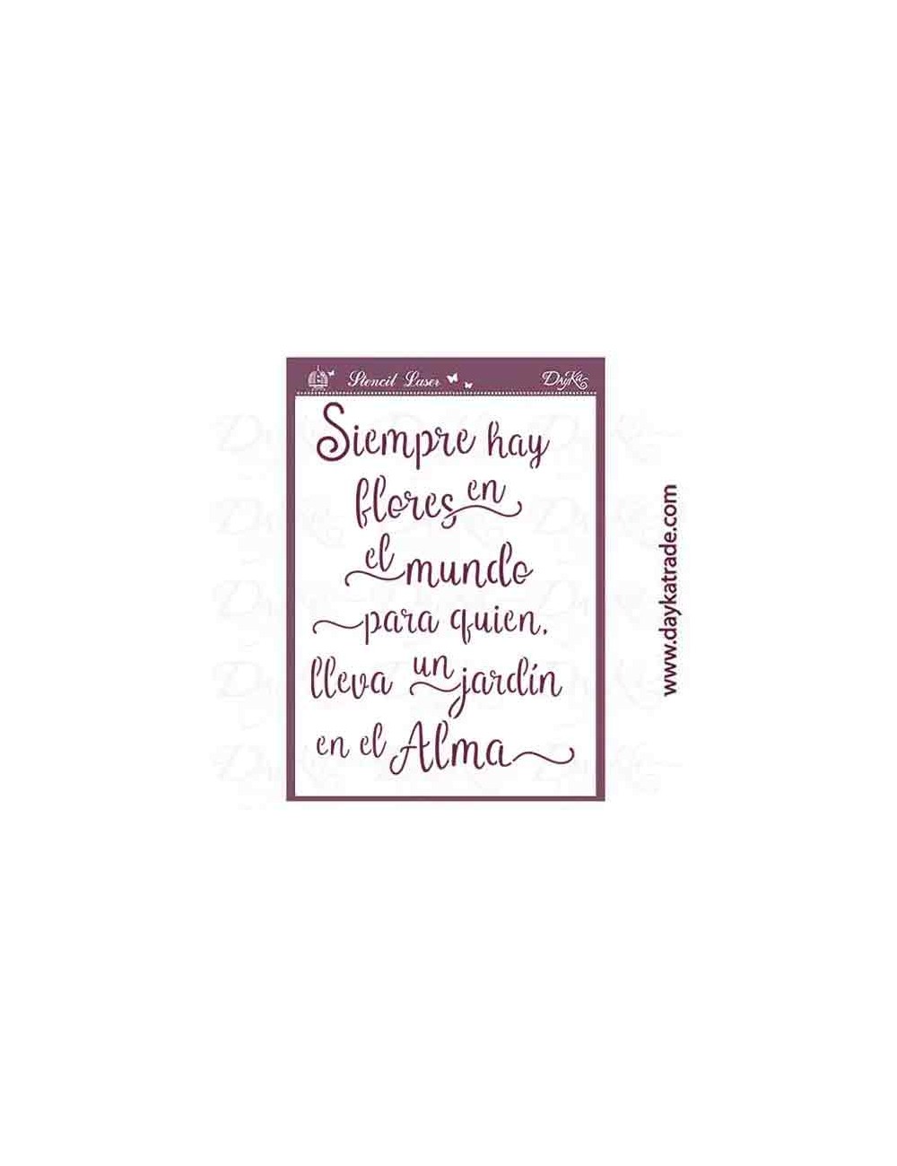 Stencil A4 con frase dayka