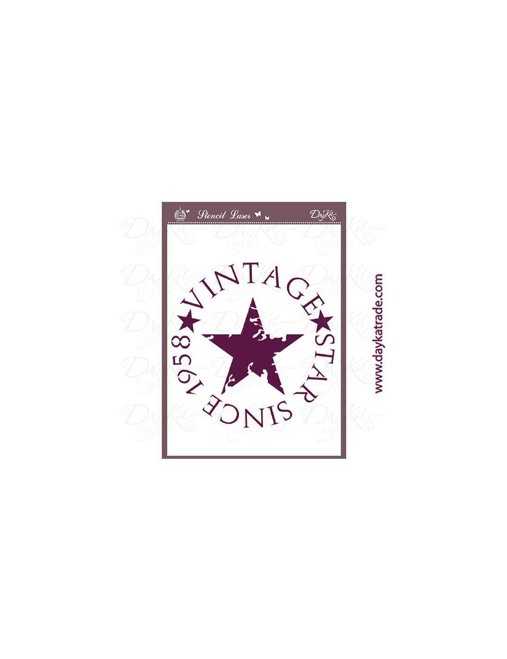 Stencil  A3 estrella vintage dayka