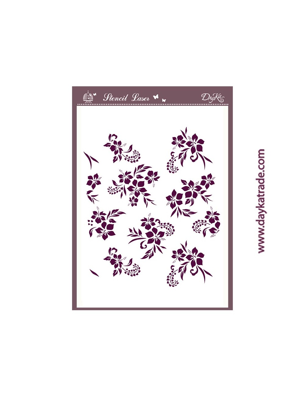 Stencil  A3 flores topicales dayka