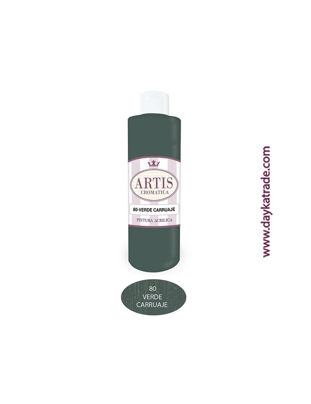 nº 80 verde carruaje pintura acrilica artis (250ml)