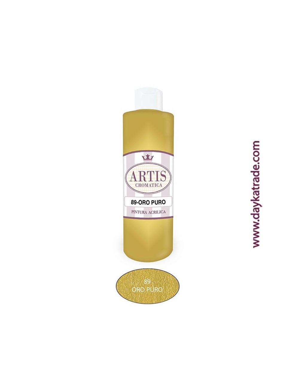 nº 89 oro puro pintura acrilica artis (250ml) metalizada