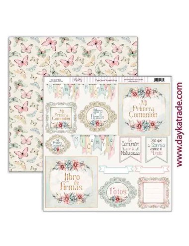 papel scrap etiquetas con textos colección "En Comunión con la naturaleza"