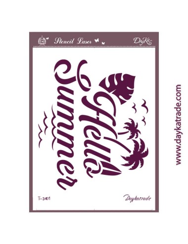 Stencil "hello summer"
