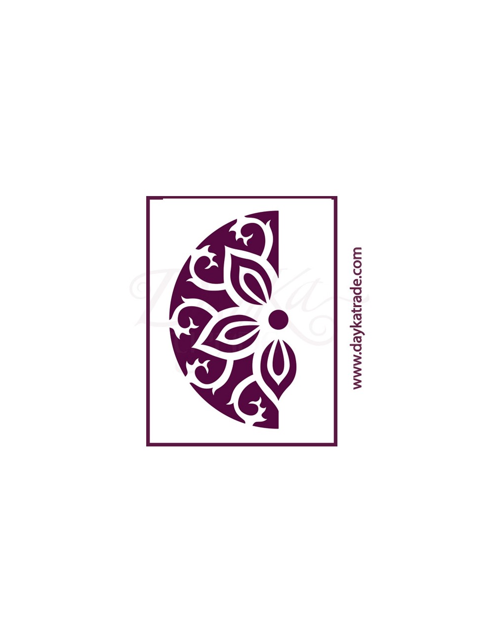 Stencil A2 dayka "mandala" mandala semi círculo
