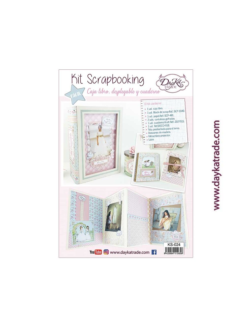Caja Libro Con Vitrina, Cuaderno Y Desplegable Comunión