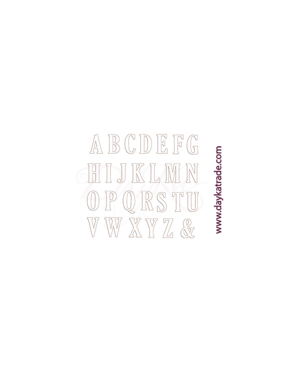 Letras Abecedario Recto Tablero Blanco