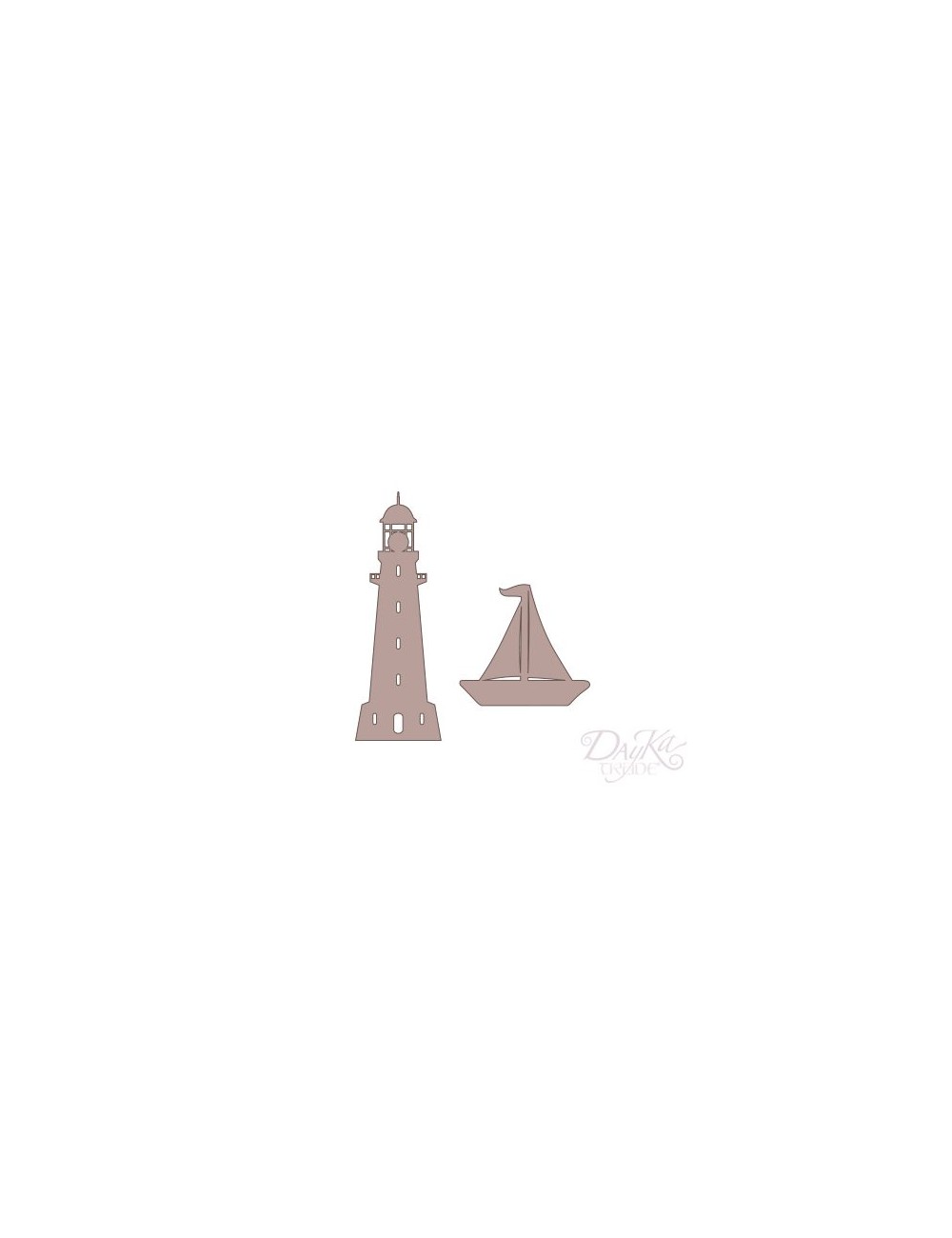 Siluetas Faro Y Barco