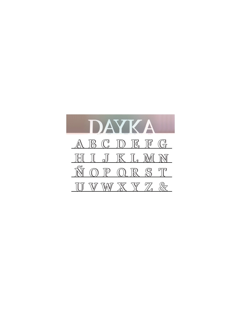 Letras Blancas Para Colocar De Pie (21 Cm Altura)