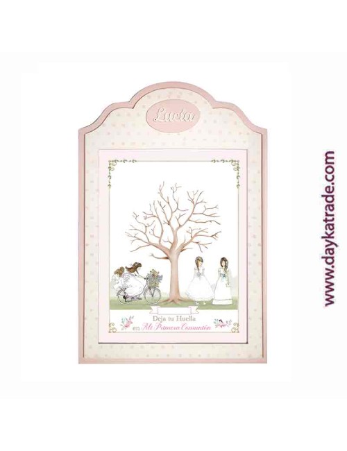 Árbol de huellas Comunión Niñas Con Marco