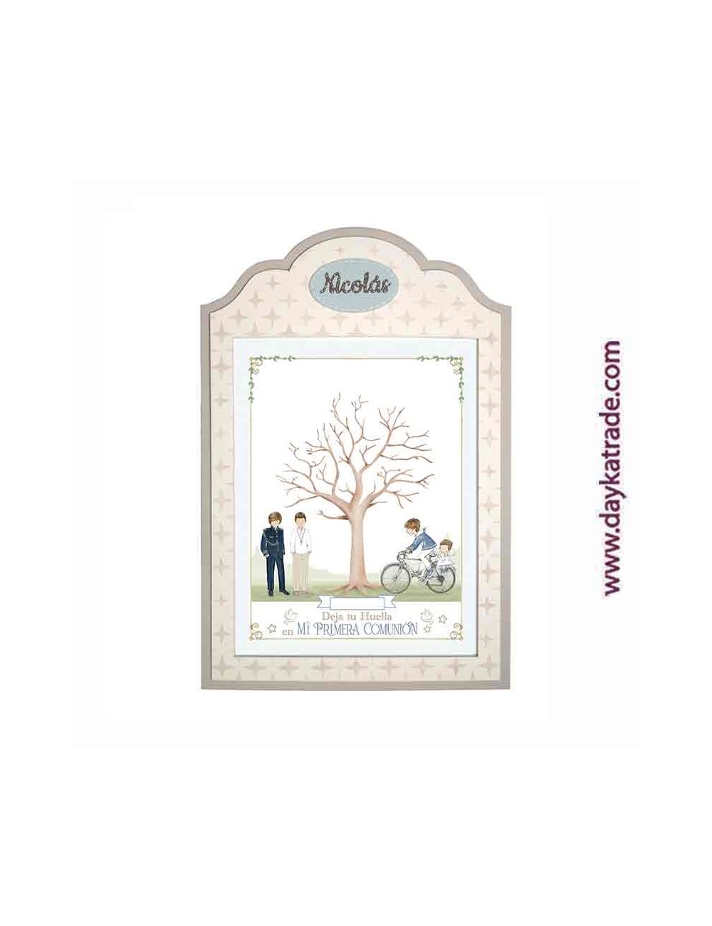 Árbol de huellas Comunión Niños Con Marco