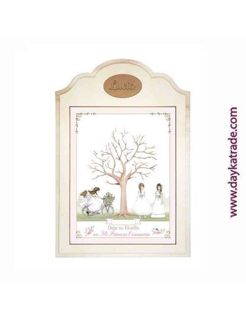 Árbol de huellas Comunión Niñas Con Marco