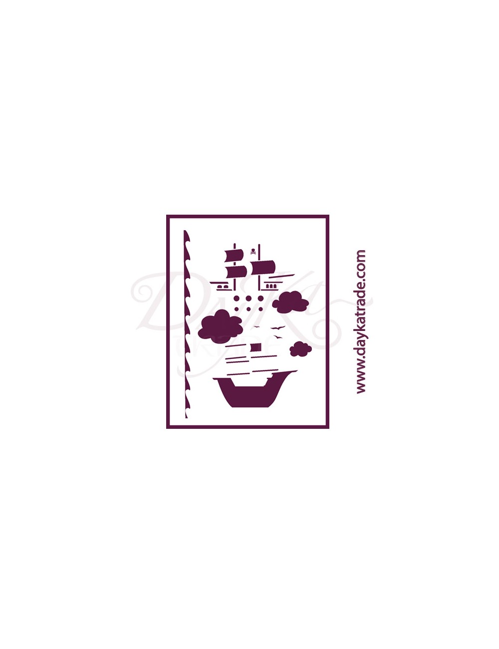Stencil A3 dayka "barco pirata"