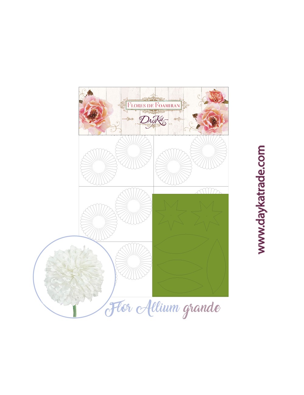 Flor De Foamiran - Flor Allium