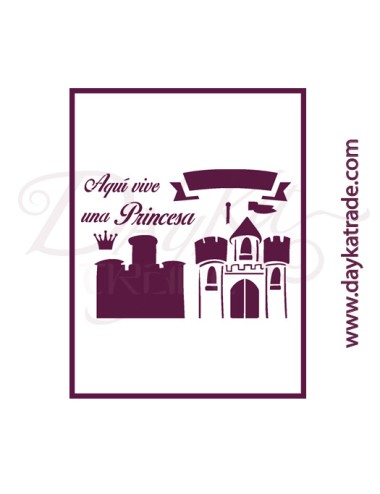 Stencil A3 dayka "castillo princesa"