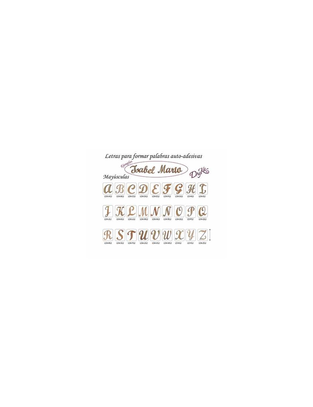 Letras Dm 2Cm. Autoadhesivas