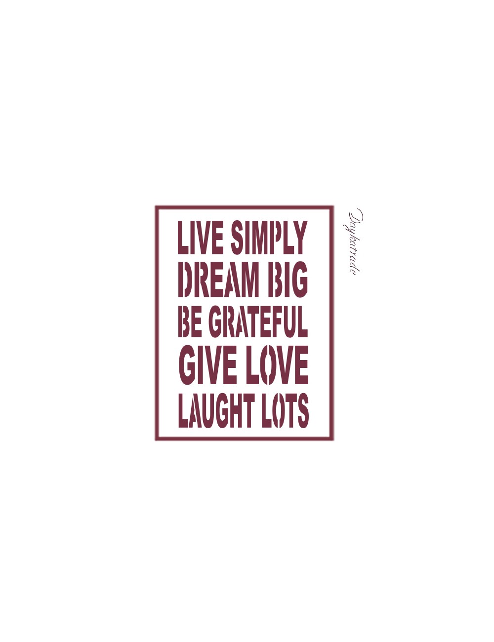 Stencil A3 dayka "frase"