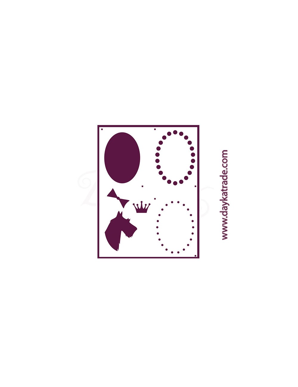 Stencil A3 dayka "perro+marco"