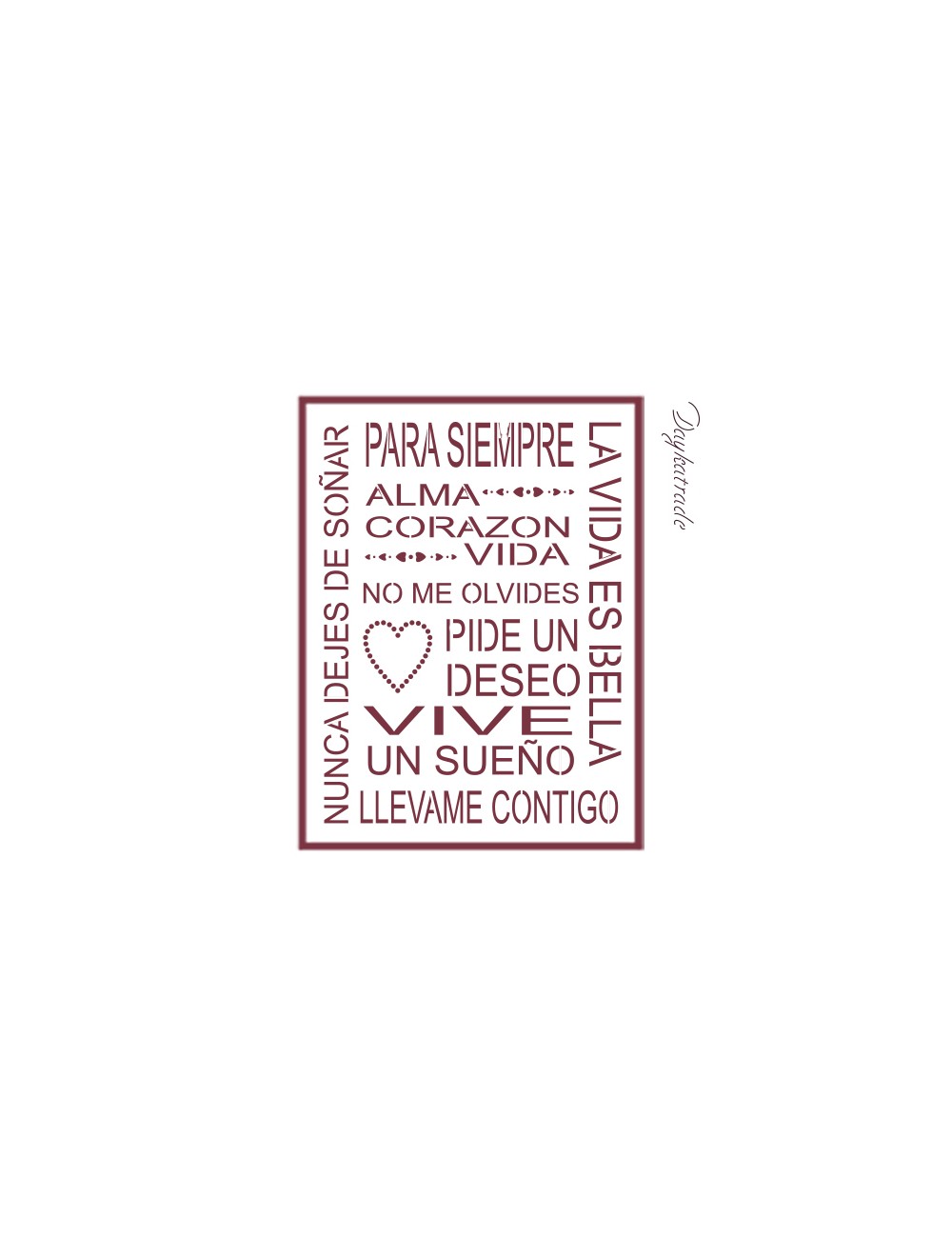 Stencil A3 dayka "texto"