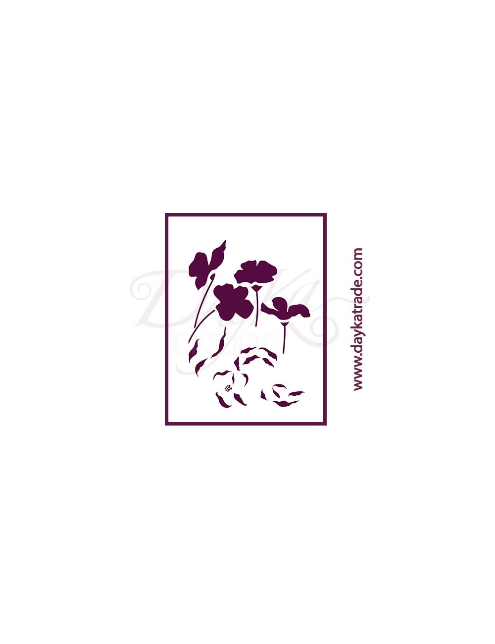 Stencil A3 dayka floral