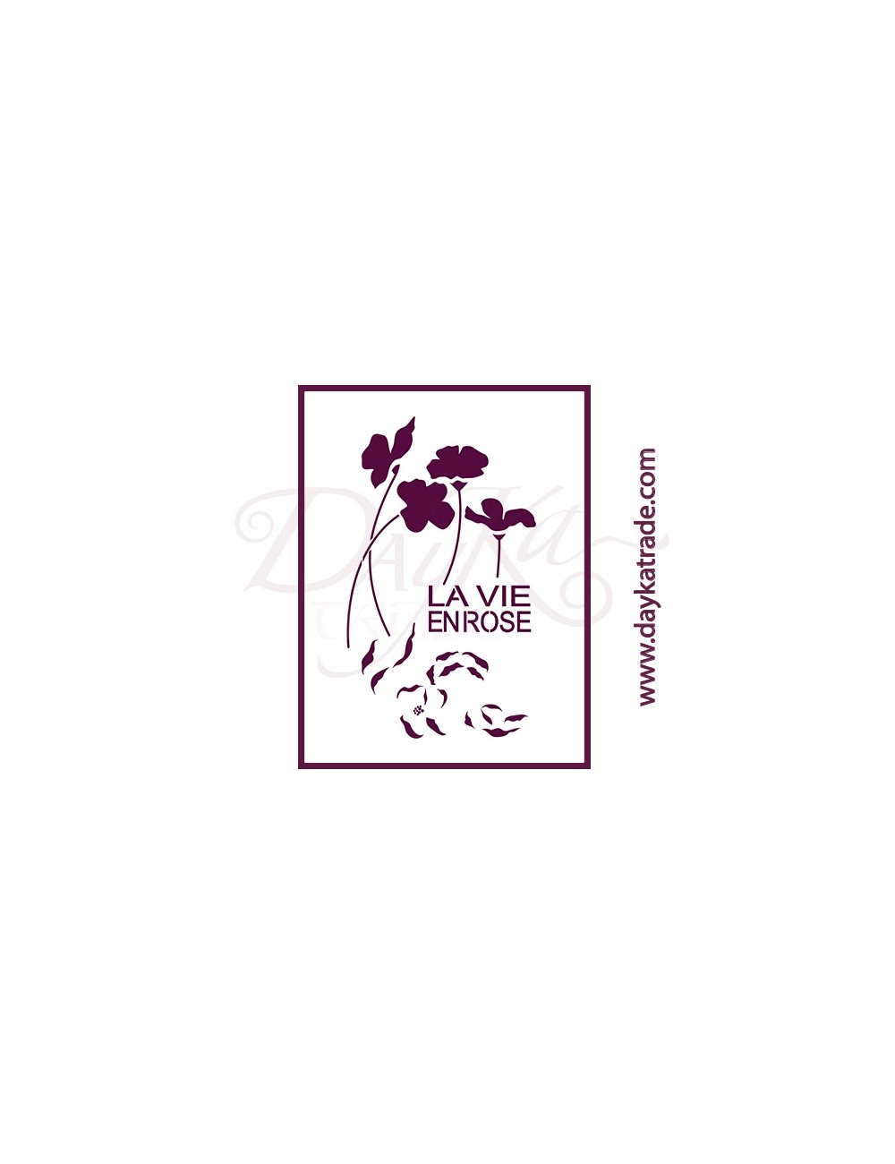 Stencil A3 dayka floral "la vie en rose"