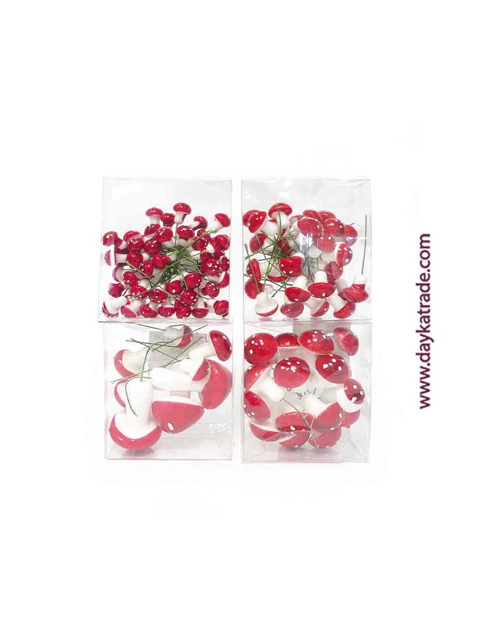 Set de 4 cajas de setas de distintos tamaños