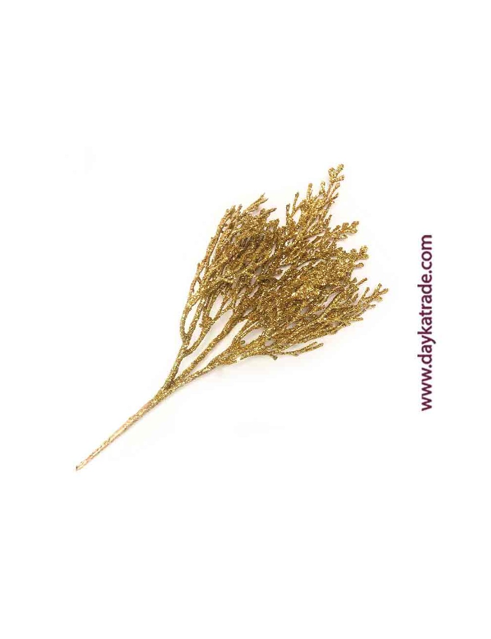 Rama decorativa purpurina dorado