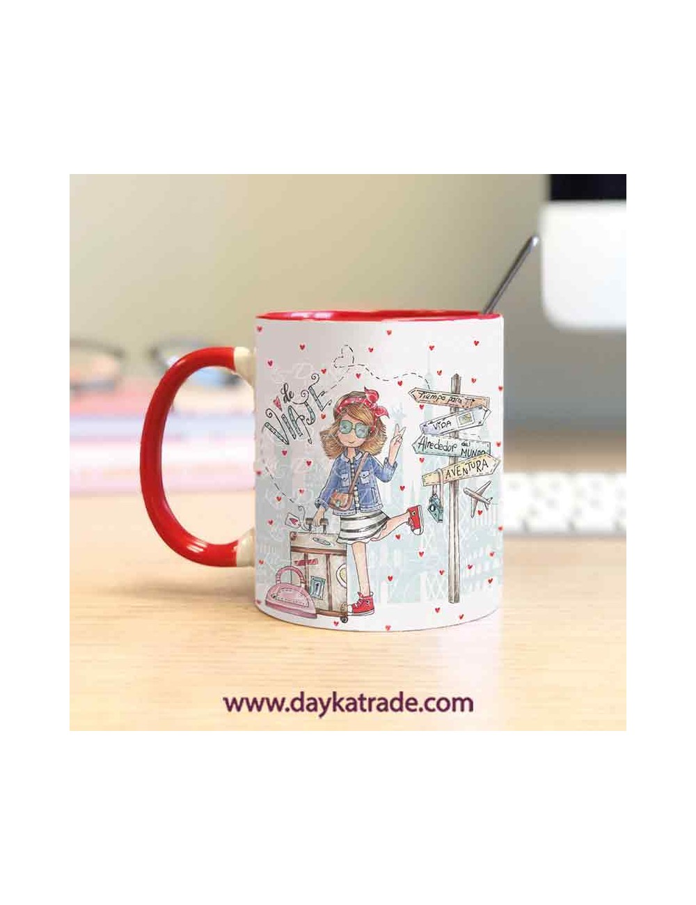 Taza pintada viajera