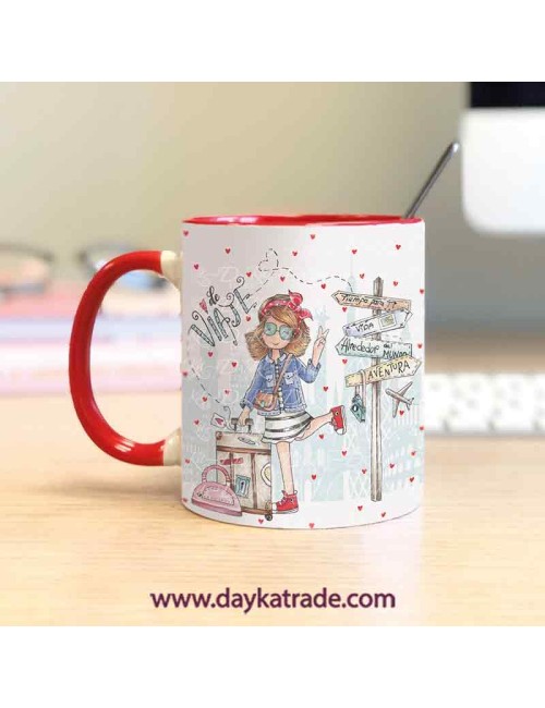 Taza pintada viajera