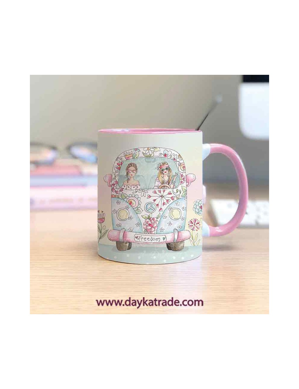 Taza pintada be happy