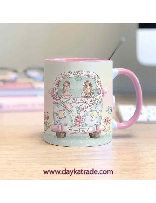 Taza pintada be happy