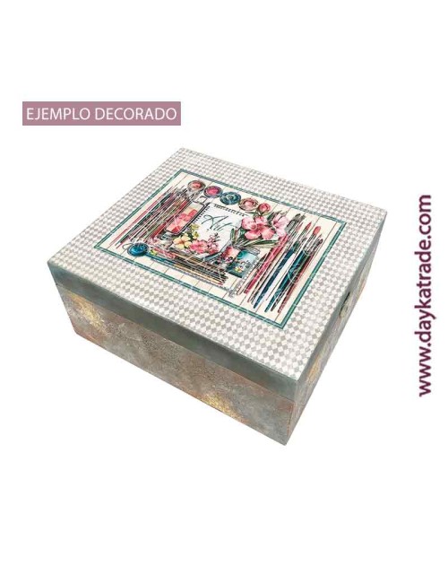 Caja de arte con tela prediseñada
