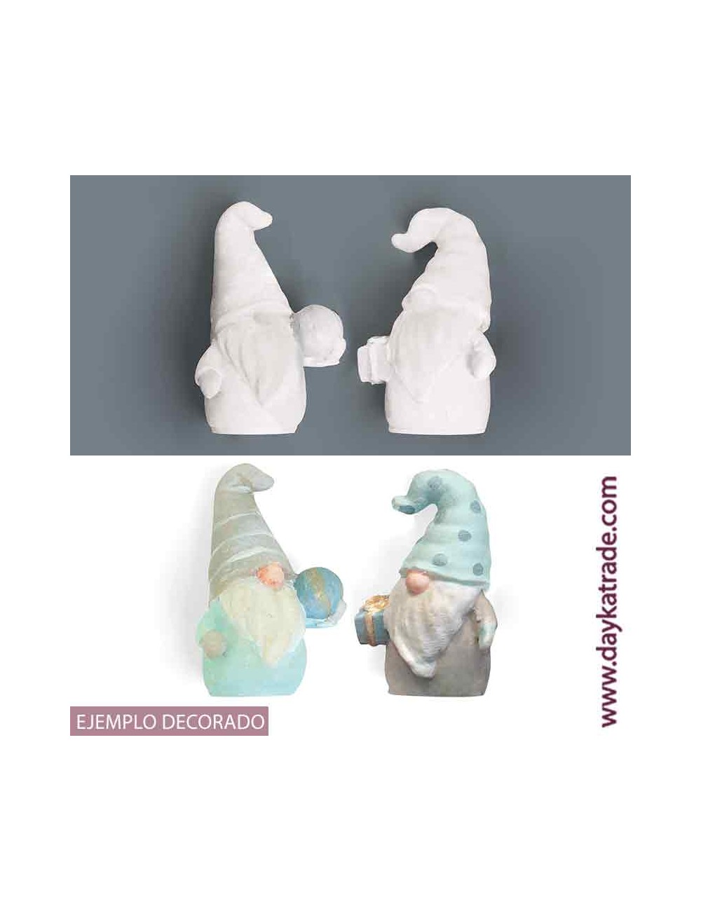 Set de dos gnomos de resina