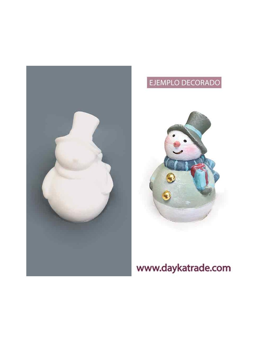 Figura de resina de muñeco de nieve