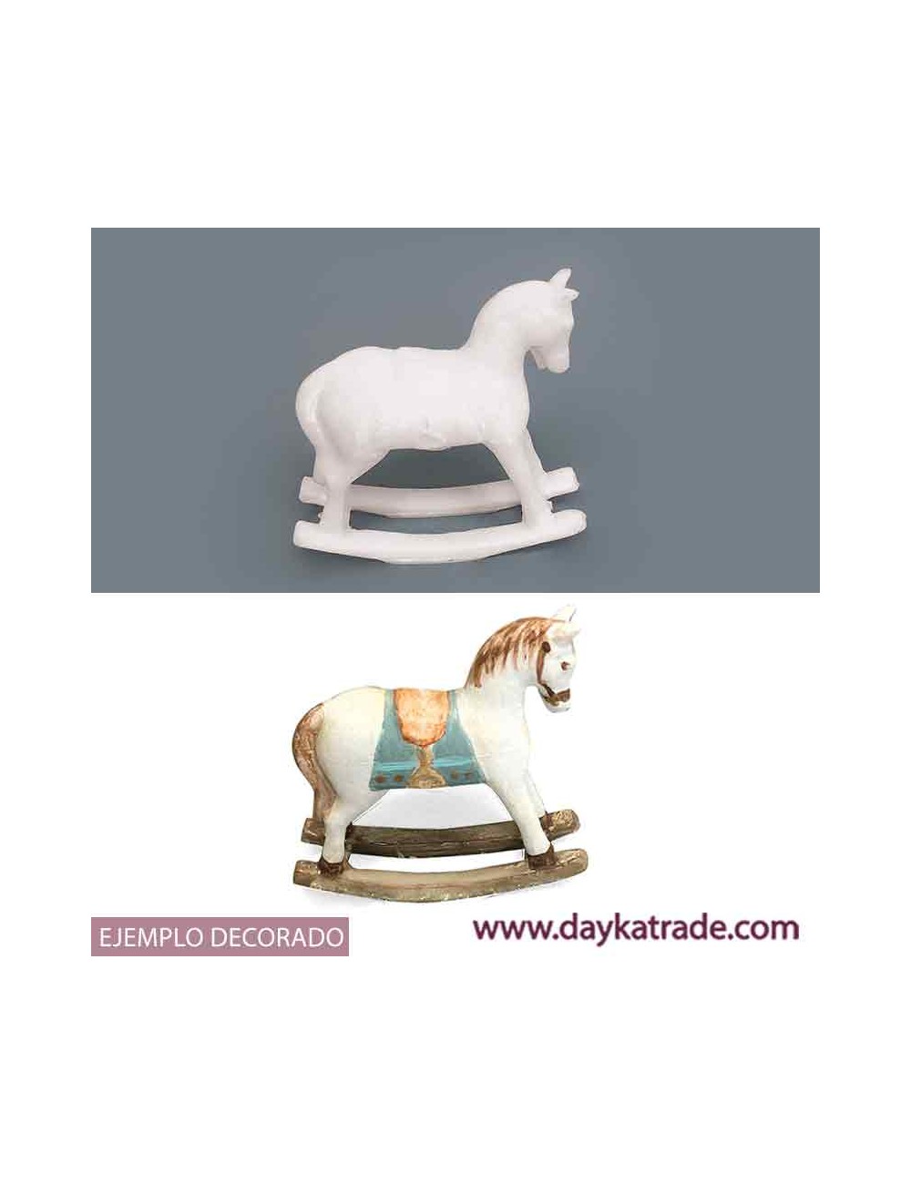 Figura de resina de caballito balancín