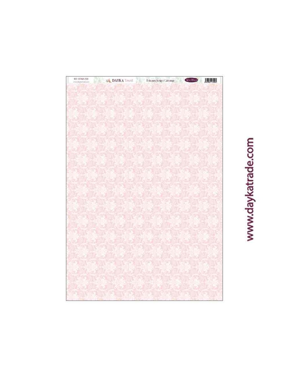 Tela para scrap y cartonaje - fondo victoriano en tono rosa colección "adorada navidad"