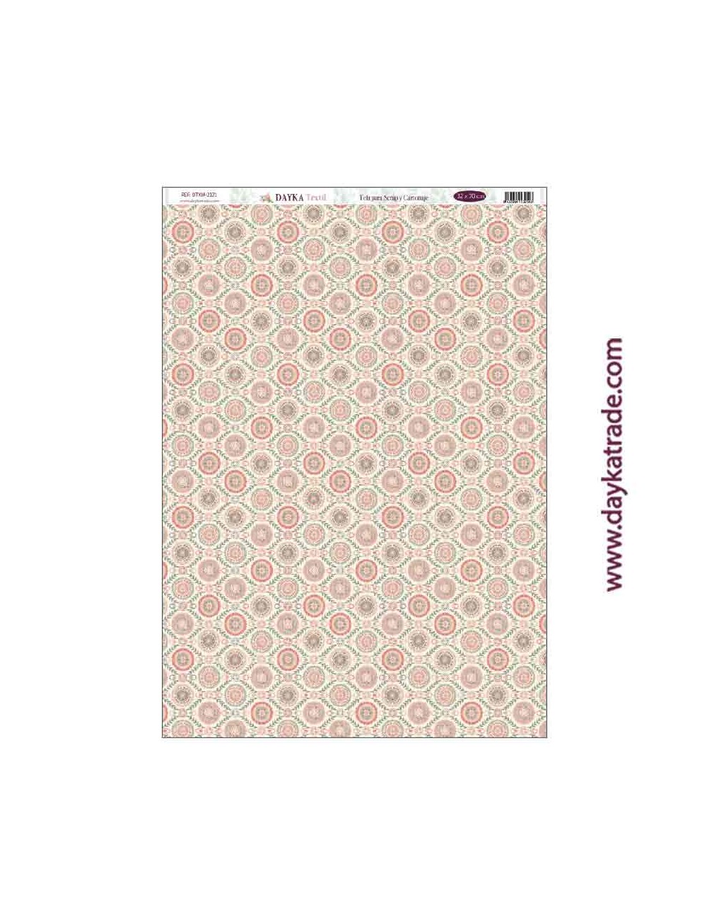 Tela para scrap y cartonaje - fondo círculos colección "adorada navidad"