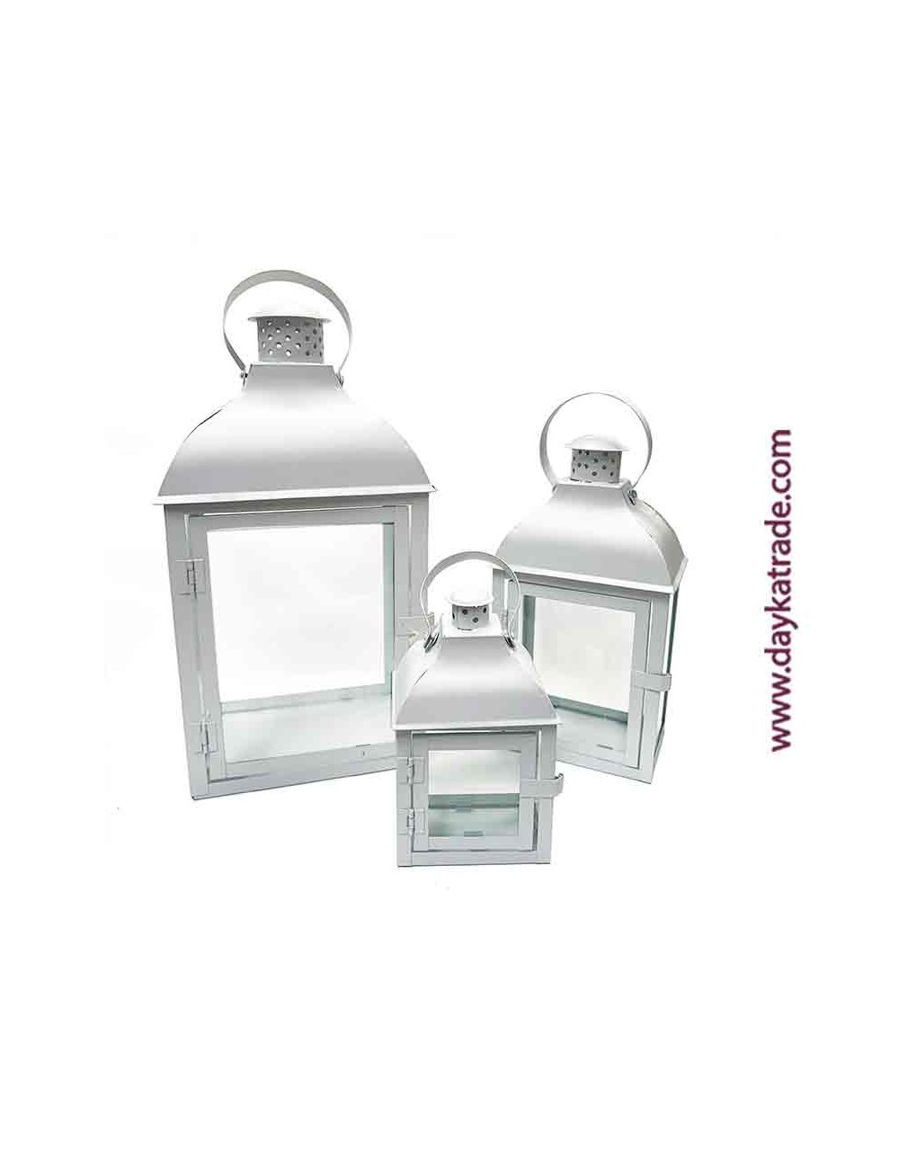 Set de 3 farolillos blancos
