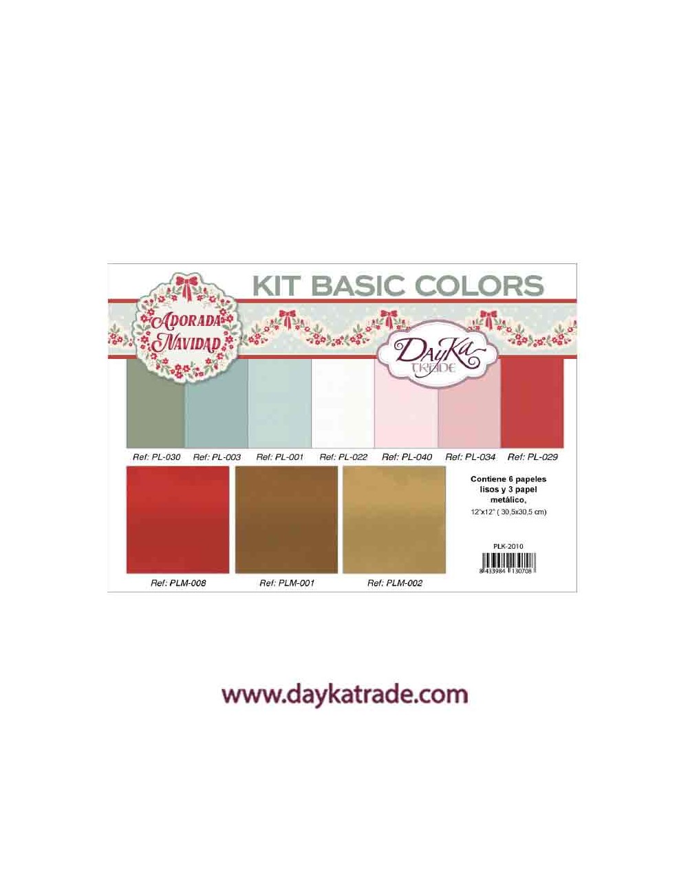 Kit de papeles basic colors colección "adorada navidad"