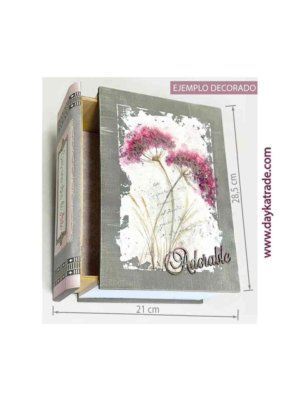 Caja libro con tela prediseñada "eres una obra de arte" y tutorial