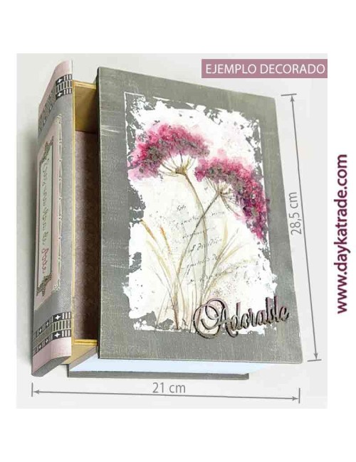 Caja libro con tela prediseñada "eres una obra de arte" y tutorial