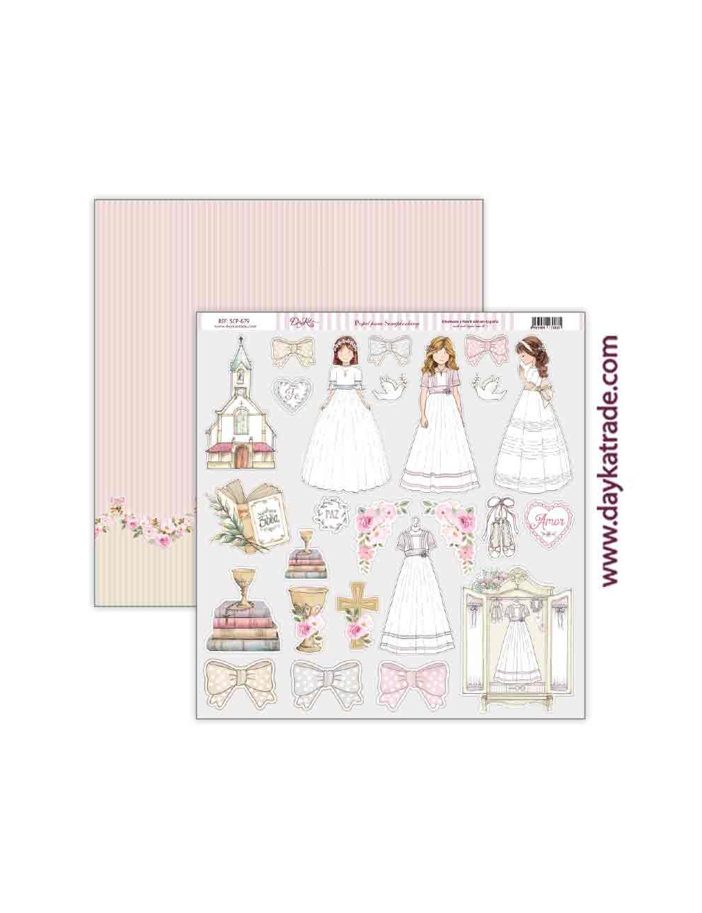papel scrap colección comunión "amor y fe"