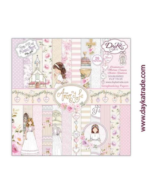 kit scrap "amor y fe" comunión rosas